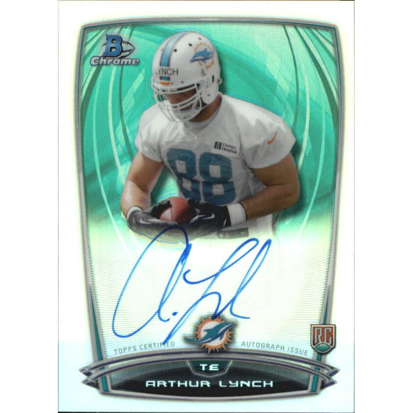2014 Bowman Chrome Rookie Autographs Refractors #RCRAAL Arthur Lynch. rookie card picture