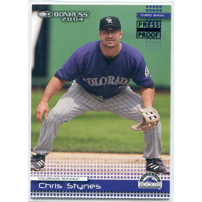 2004 Donruss Press Proofs Black #256 Chris Stynes. rookie card picture