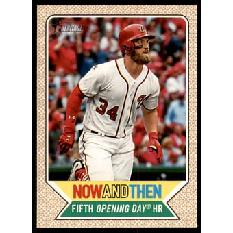2017 Topps Heritage Now and Then #NT2 Bryce Harper