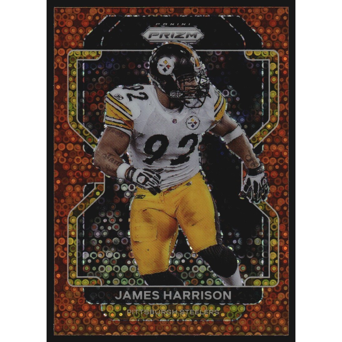 2021 Panini Prizm Prizms Orange Disco #259 James Harrison