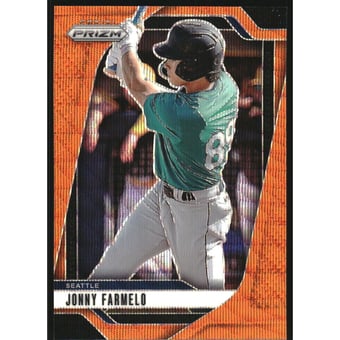 2025 Panini Prizm Prizms Orange Wave #66 Jonny Farmelo