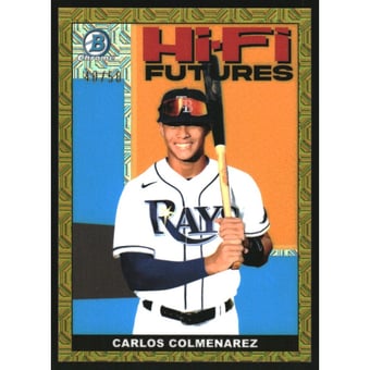 2022 Bowman Chrome Mega Box Hi-Fi Futures Gold Refractors #HIFI22 Carlos Colmenarez