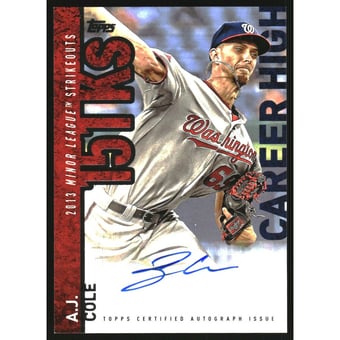 2015 Topps Career High Autographs #CHAAJC A.J. Cole UPD