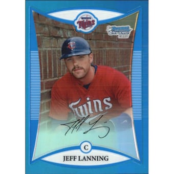 2008 Bowman Chrome Draft Prospects Blue Refractors #BDPP4 Jeff Lanning DP