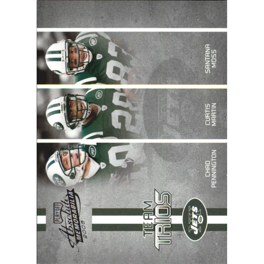 2005 Absolute Memorabilia Team Trios #10 Chad Pennington/Curtis Martin/Santana Moss