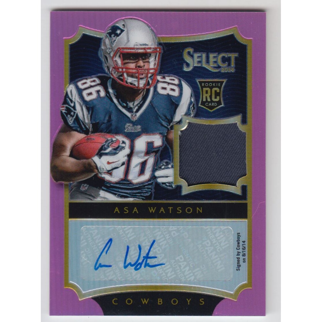 2014 Select Prizm Fuchsia #240 Asa Watson JSY AU/75