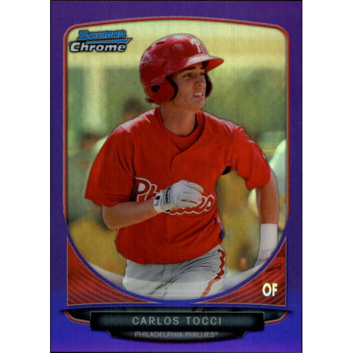 2013 Bowman Chrome Prospects Purple Refractors #BCP165 Carlos Tocci. rookie card picture