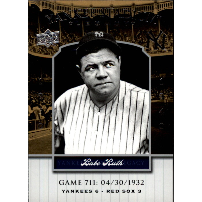 2008 Upper Deck Yankee Stadium Legacy Collection #711 Babe Ruth 2008 Upper Deck Yankee Stadium Legacy Collection #711 Babe Ruth