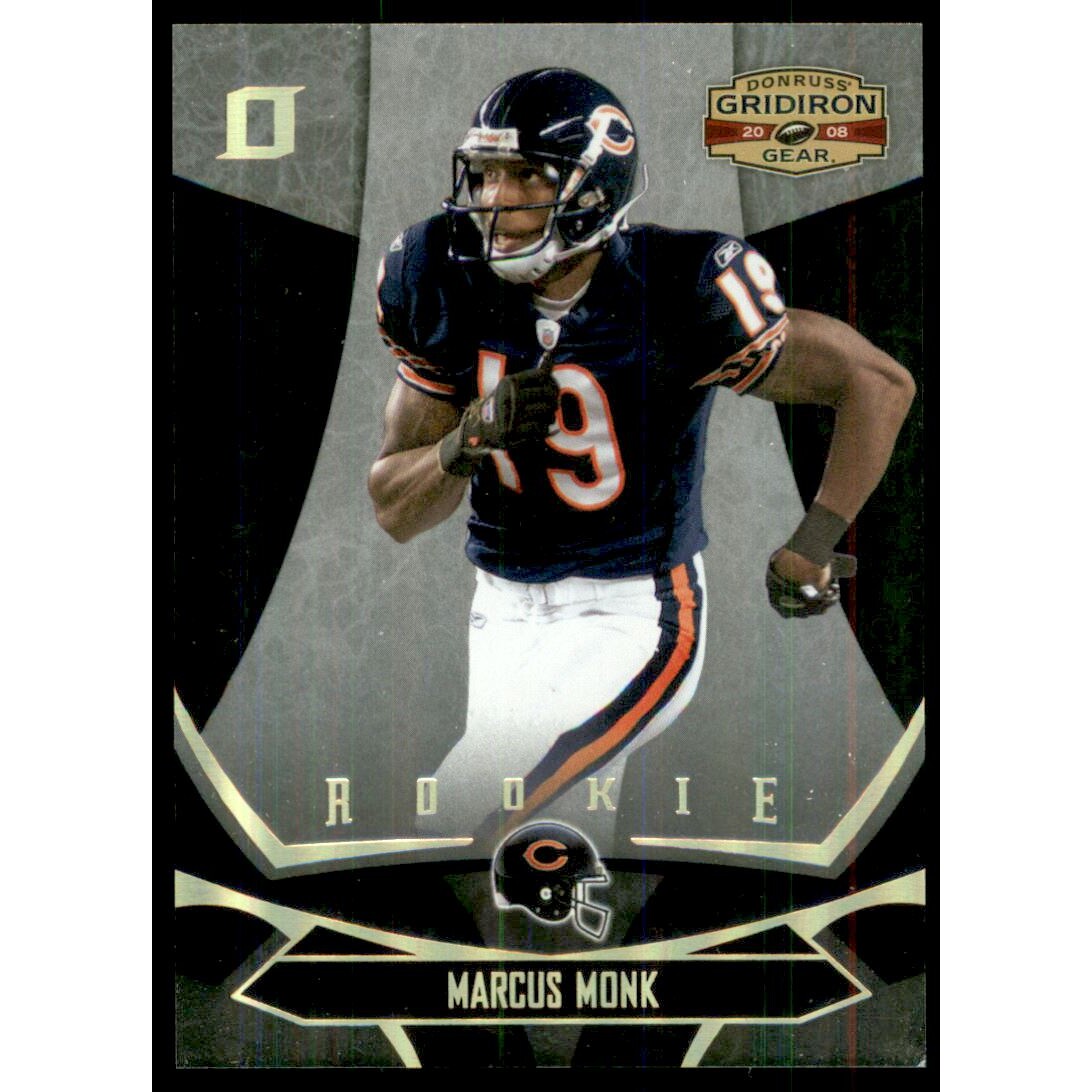 2008 Donruss Gridiron Gear Gold Holofoil O's #163 Marcus Monk