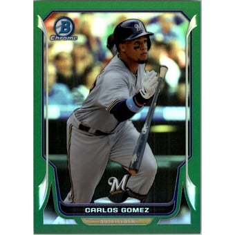 2014 Bowman Chrome Green Refractors #33 Carlos Gomez