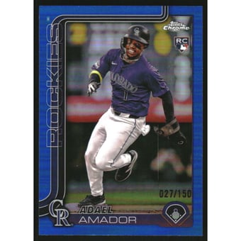 2025 Topps Chrome Blue Refractors #255 Adael Amador