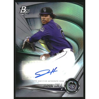 2022 Bowman Platinum Top Prospects Autographs #TOP80 Jaden Hill
