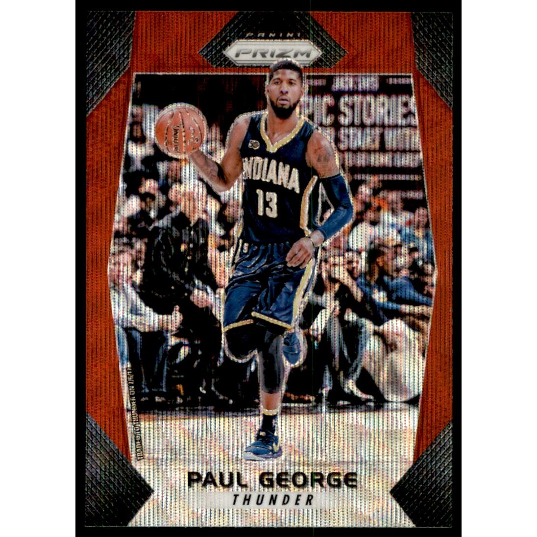 2017-18 Panini Prizm Prizms Ruby Wave #264 Paul George 2017-18 Panini Prizm Prizms Ruby Wave #264 Paul George