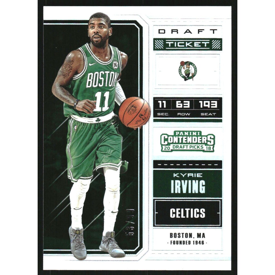 2018-19 Panini Contenders Draft Picks Draft Ticket #38 Kyrie Irving
