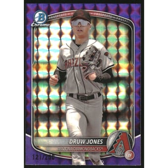 2025 Bowman Chrome Prospects Purple Geometric Refractors #BCP138 Druw Jones