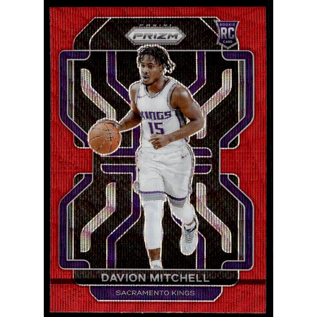 2021-22 Panini Prizm Prizms Ruby Wave #312 Davion Mitchell 2021-22 Panini Prizm Prizms Ruby Wave #312 Davion Mitchell