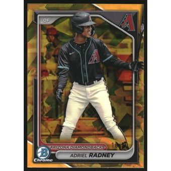 2024 Bowman Chrome Draft Sapphire Gold Refractors #BDC136 Adriel Radney