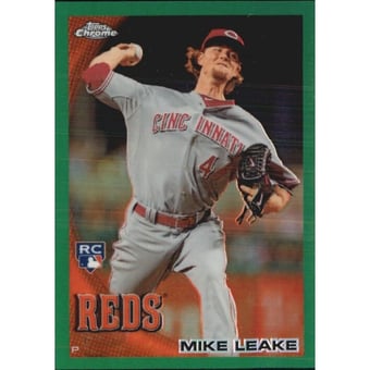 2010 Topps Chrome Wrapper Redemption Green Refractors #176 Mike Leake