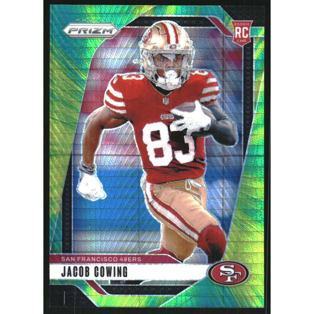2024 Panini Prizm Prizms Hyper #335 Jacob Cowing