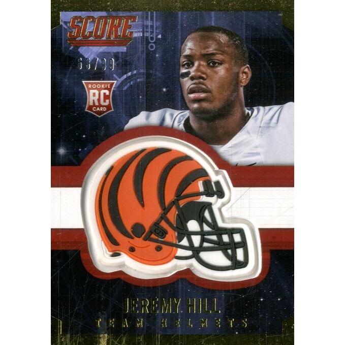 2014 Score Rookie Team Helmets Gold Zone #31 Jeremy Hill 2014 Score Rookie Team Helmets Gold Zone #31 Jeremy Hill