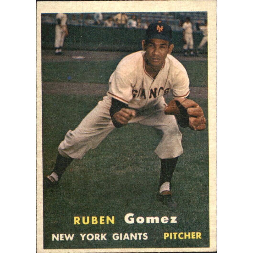 1957 Topps #58 Ruben Gomez. rookie card picture