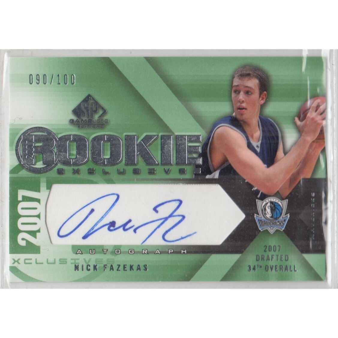 2007-08 SP Game Used Rookie Exclusives Autographs #RENF Nick Fazekas