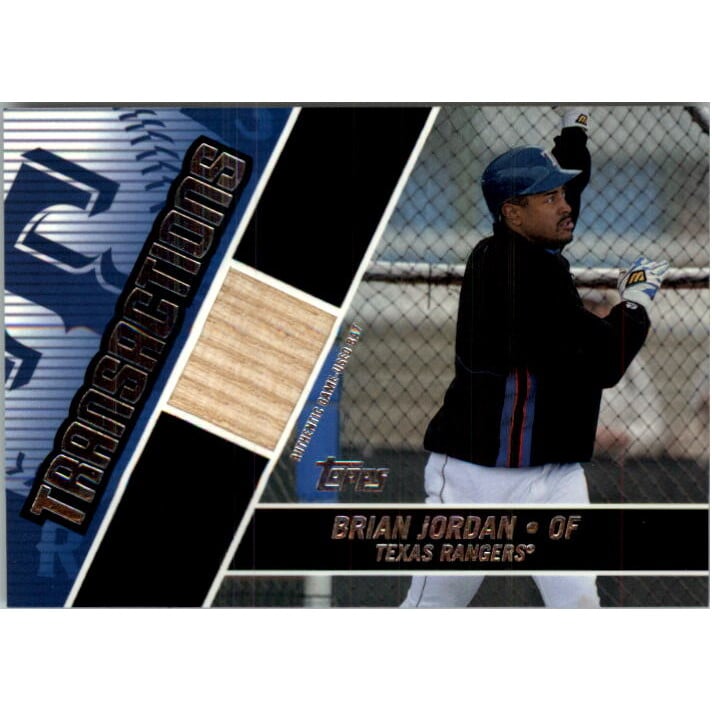 2004 Topps Traded Transactions Relics #BJ Brian Jordan Bat. rookie card picture