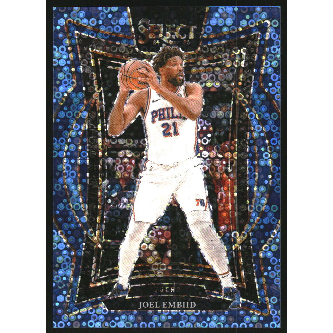 2024-25 Select Light Blue Disco Prizms #6 Joel Embiid
