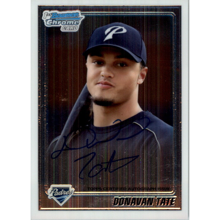 2010 Bowman Chrome Prospects #BCP90B Donavan Tate AU. rookie card picture