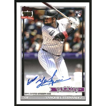 2026 Topps '91 Topps Autographs #91AYAN Yanquiel Fernandez