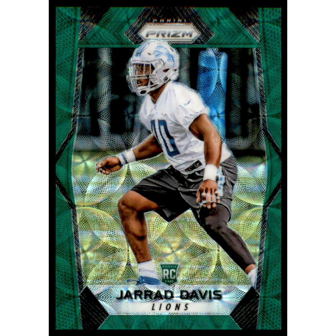 2017 Panini Prizm Prizms Green Scope #244 Jarrad Davis. rookie card picture
