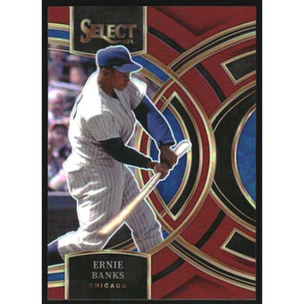 2024 Select Premier Level Prizms Maroon #92 Ernie Banks
