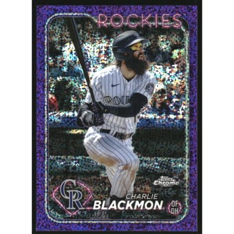 2024 Topps Chrome Purple Speckle Refractors #157 Charlie Blackmon