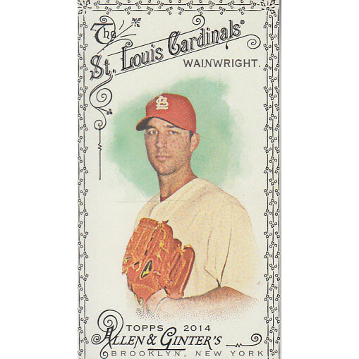 2014 Topps Allen and Ginter Mini Black #324 Adam Wainwright
