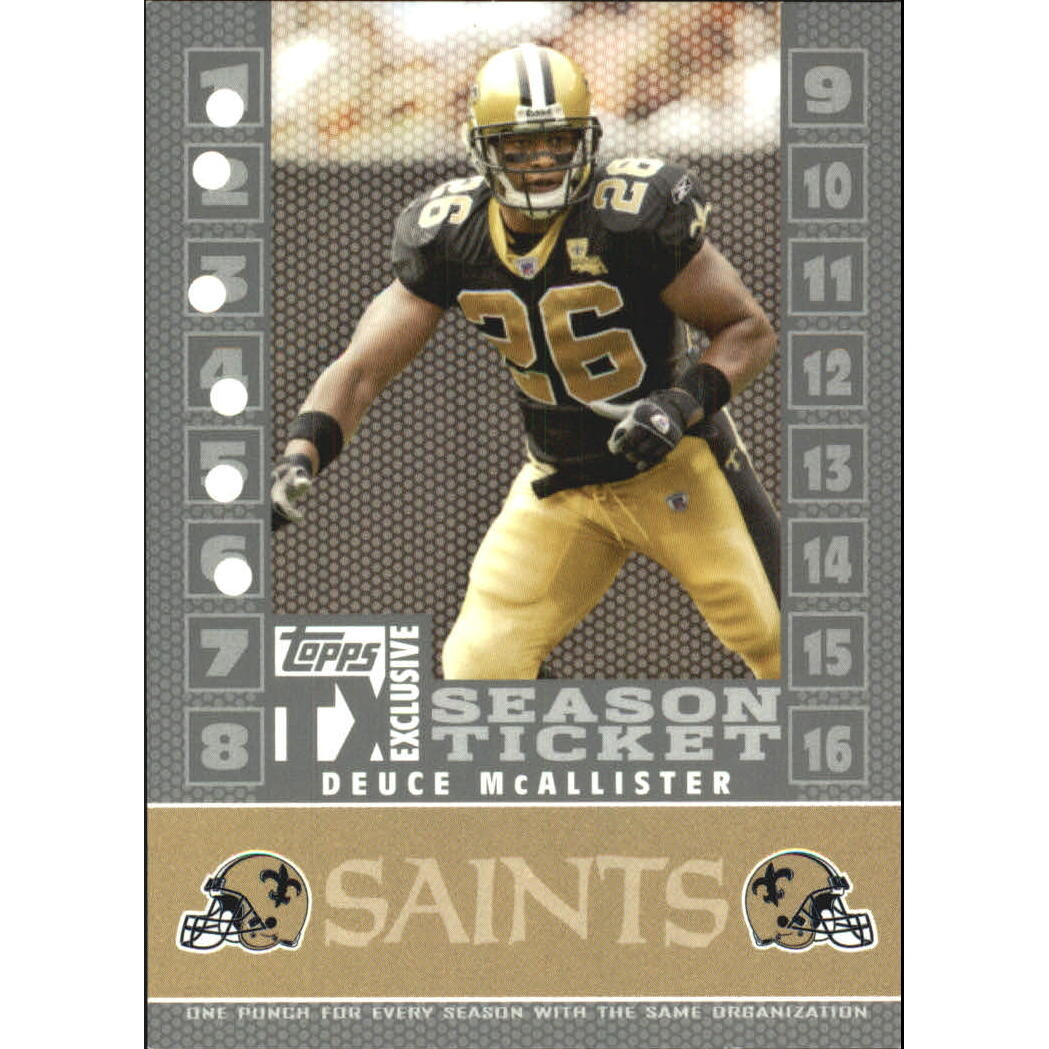 2007 Topps TX Exclusive Season Ticket Silver #DM Deuce McAllister