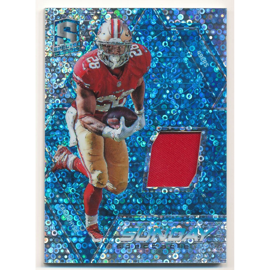 2016 Panini Spectra Sunday Spectacle Jerseys Neon Blue #20 Carlos Hyde/99