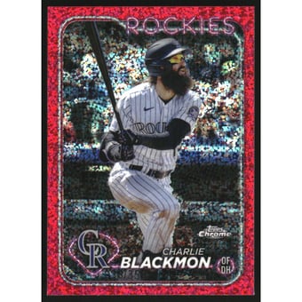 2024 Topps Chrome Magenta Speckle Refractors #157 Charlie Blackmon