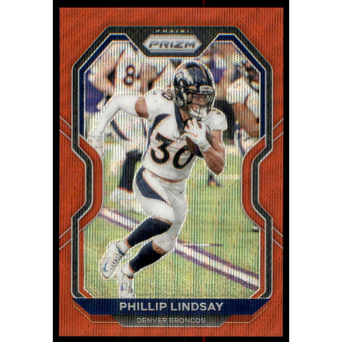 2020 Panini Prizm Prizms Red Wave #114 Phillip Lindsay. rookie card picture