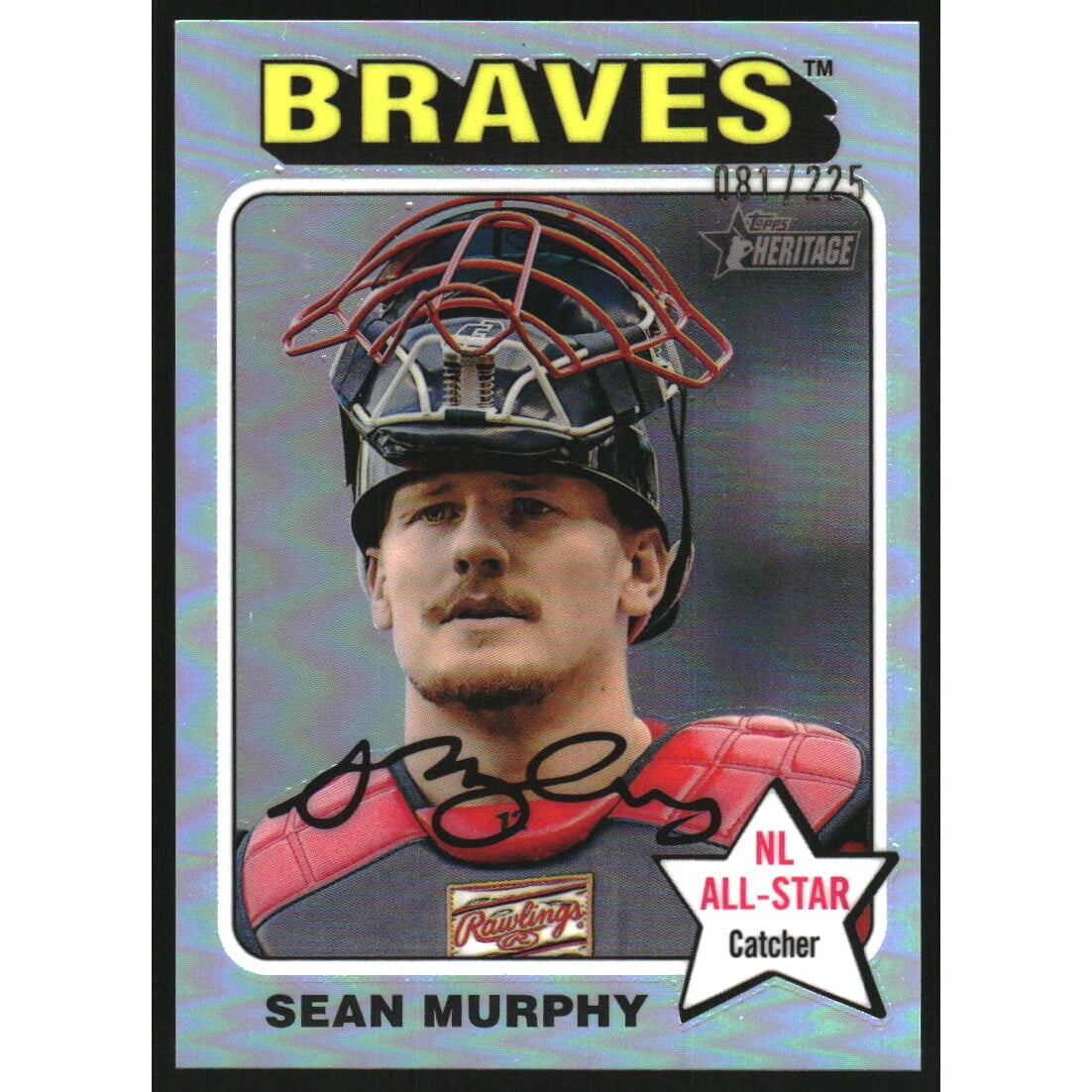 2024 Topps Heritage Chrome Silver Refractors #228 Sean Murphy HN/225. rookie card picture