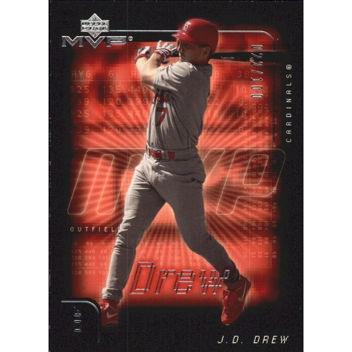 2002 Upper Deck MVP Silver #172 J.D. Drew. rookie card picture