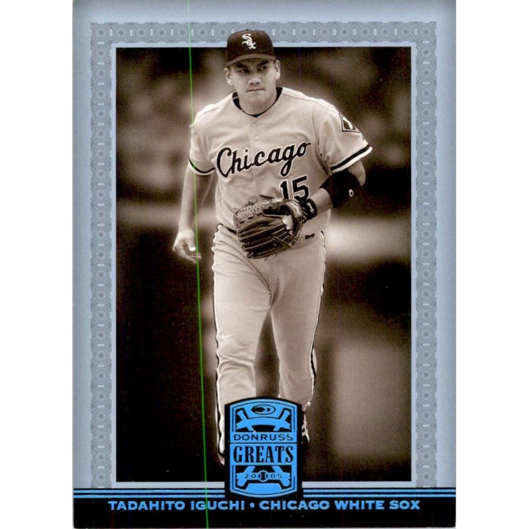 2005 Donruss Greats Platinum HoloFoil #142 Tadahito Iguchi. rookie card picture
