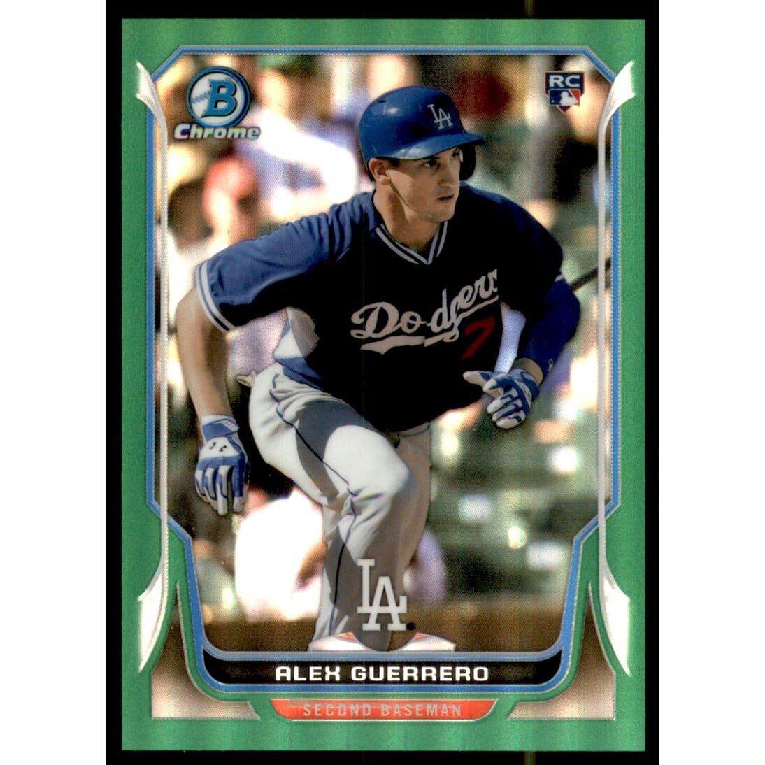 2014 Bowman Chrome Green Refractors #19 Alex Guerrero. rookie card picture