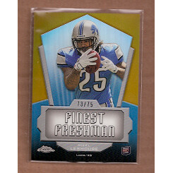 2011 Topps Chrome Finest Freshman Gold Refractors #FFML Mikel Leshoure. rookie card picture
