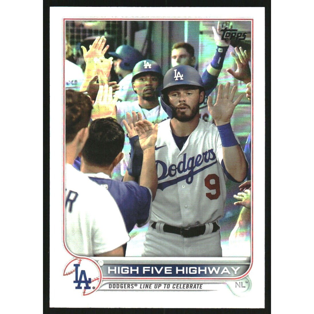 2022 Topps Rainbow Foil #505 High Five Highway/Gavin Lux/Mookie Betts. rookie card picture