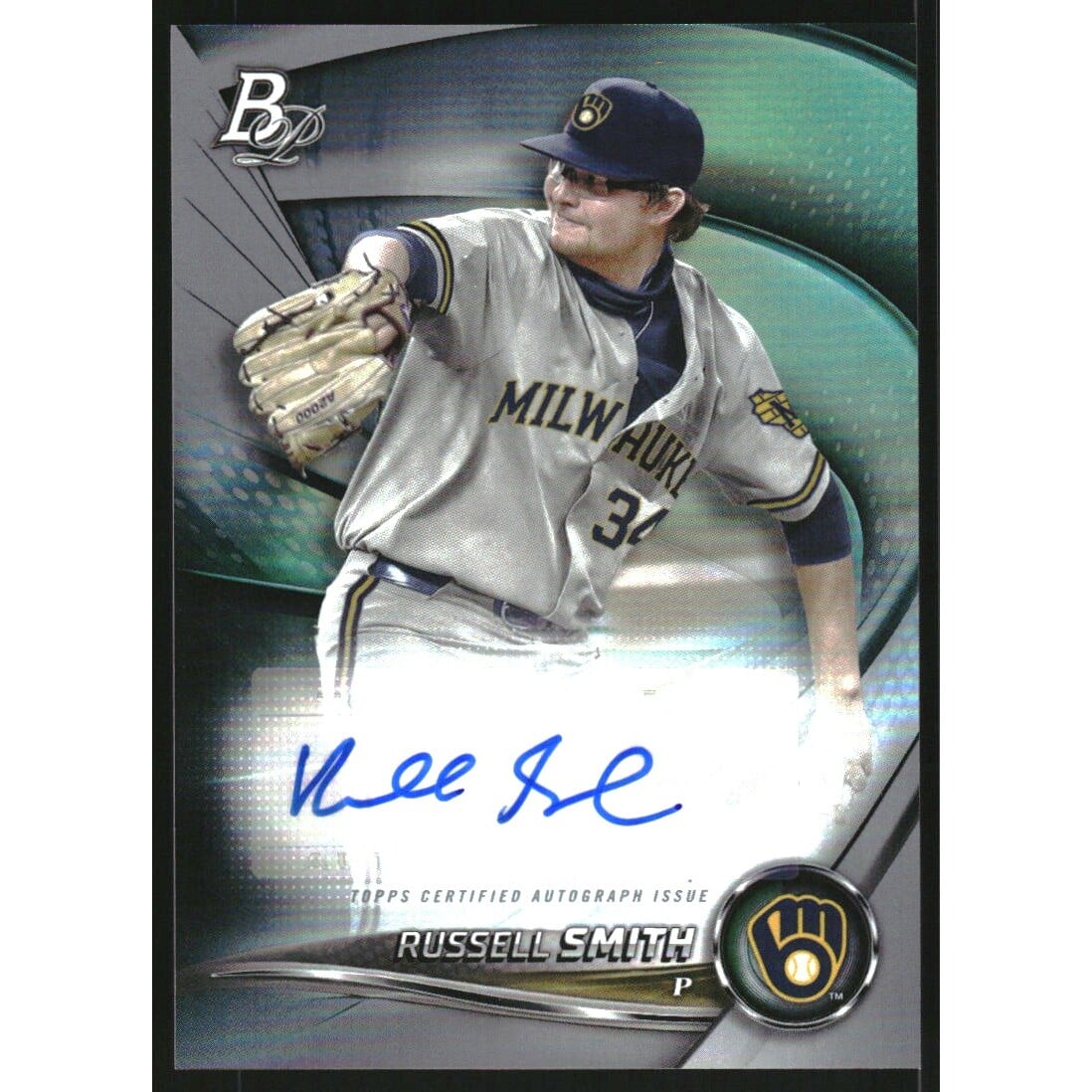 2022 Bowman Platinum Top Prospects Autographs #TOP54 Russell Smith. rookie card picture