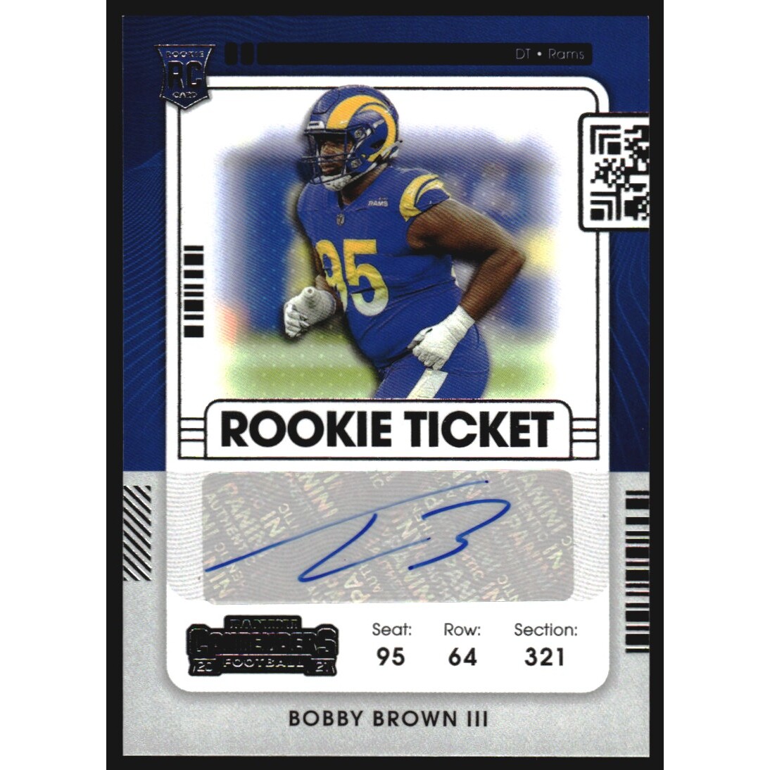 2021 Panini Contenders #202 Bobby Brown III AU RC. rookie card picture