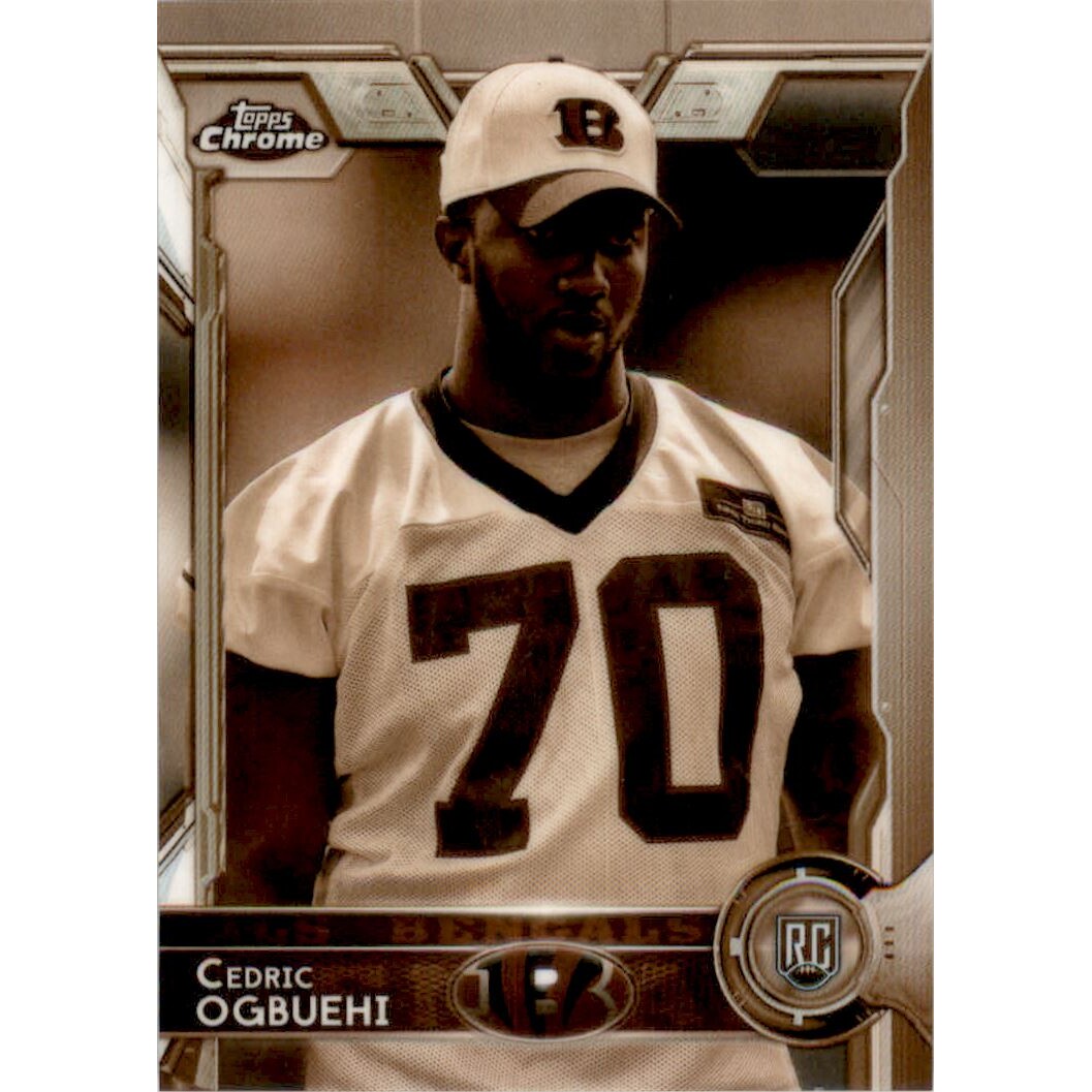2015 Topps Chrome Sepia Refractors #134 Cedric Ogbuehi. rookie card picture