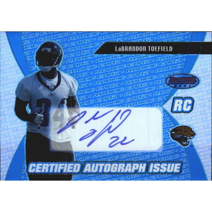 2003 Bowman's Best Blue #116 LaBrandon Toefield AU. rookie card picture
