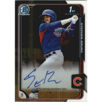 2015 Bowman Chrome Prospect Autographs #BCAPSB Stephen Bruno