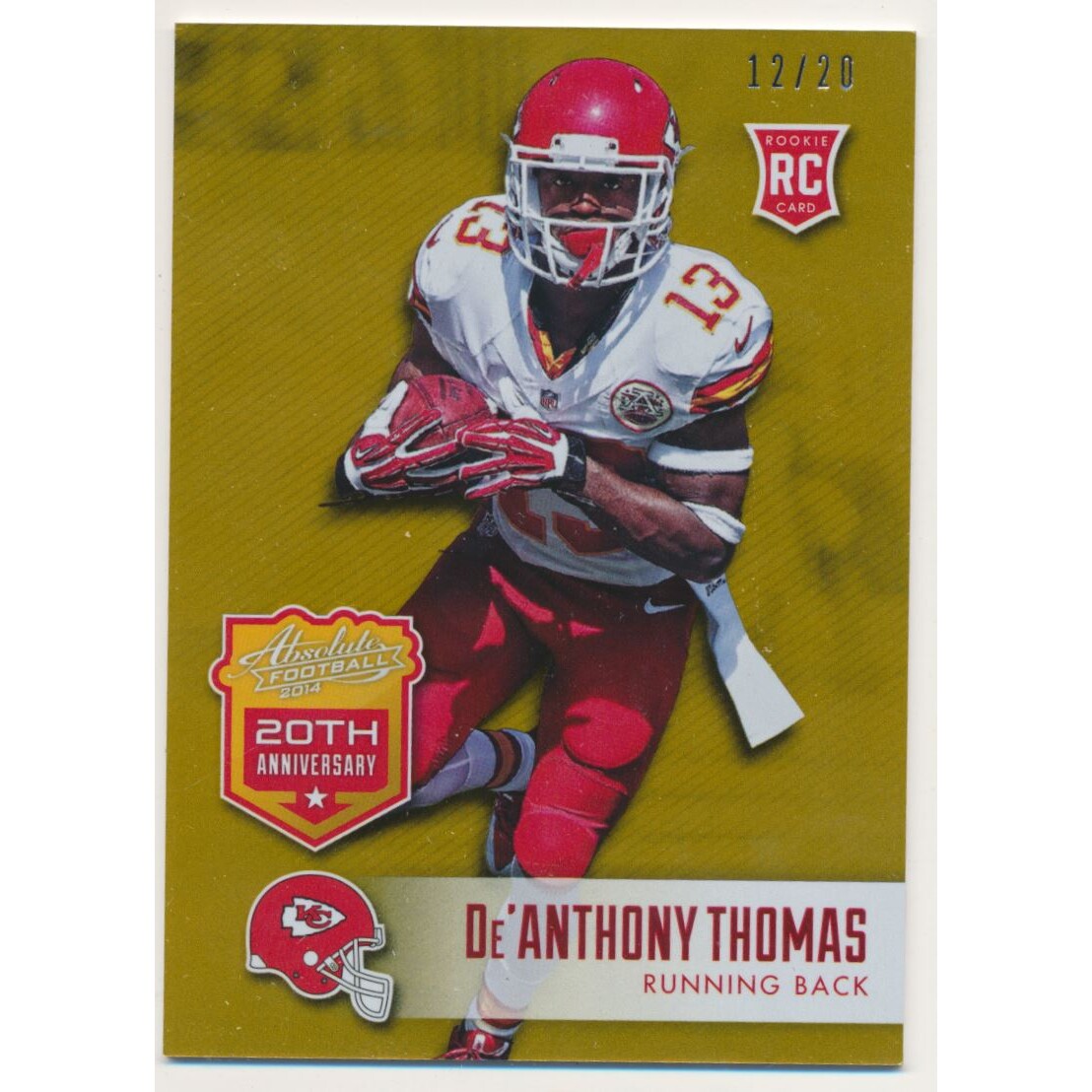 2014 Absolute Retail 20th Anniversary Gold #74 De’Anthony Thomas 2014 Absolute Retail 20th Anniversary Gold #74 De’Anthony Thomas
